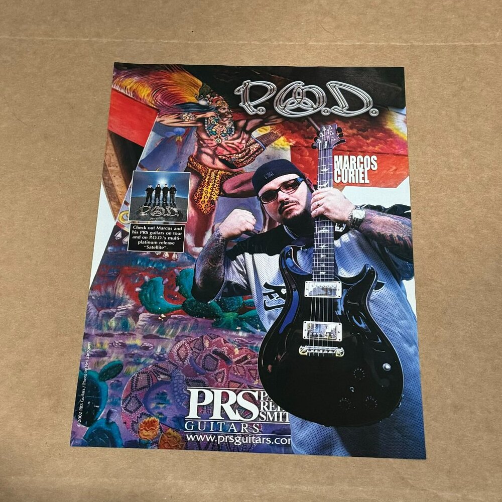 Marcos Curiel of P.O.D. - PRS Guitars - 2002 Print Advertisement
